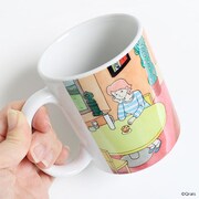 「チャー子」グッズのマグカップ。