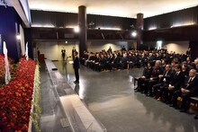 式典の様子。(c)「モンキー・パンチ先生を偲ぶ会」実行委員会