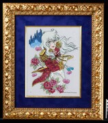 池田理代子直筆サイン入り「ベルサイユのばらジュエリー絵画」(c) Ikeda Riyoko Production