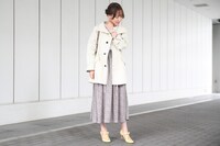 新星玲央モデルのアイテム着用イメージ。