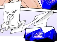 「一反もめんが転生したらボディペーパーだったんだが」より、ボディペーパーとなった一反もめん。(c)水木プロダクション　作画：一智和智