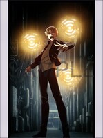 ufotable購入特典の描き下ろし「台紙と飾れるアクリルスタンド（ギルガメッシュ）」。