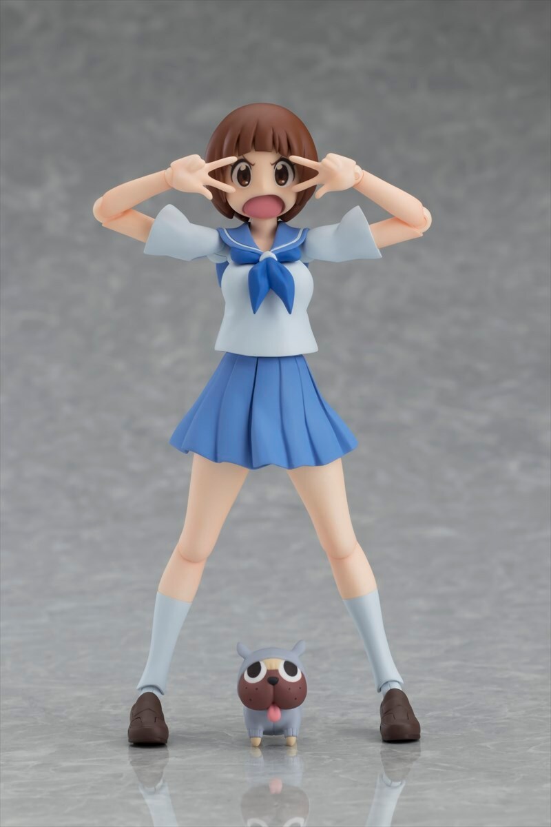 figma 満艦飾マコ」。可動支柱付きのfigma専用台座を使って、勢いよく