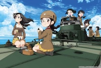 3週目来場特典「杉本功描き下ろしポストカード」のシークレット絵柄「知波単学園」。