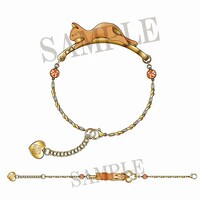 ネコをモチーフにしたブレスレットのイメージ。