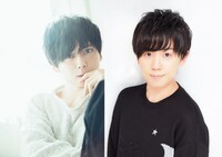 左から轟焦凍役の梶裕貴、緑⾕出久役の⼭下⼤輝。