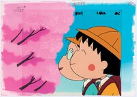 「春の巴川の一日」の巻のセル画。(c)さくらプロダクション/日本アニメーション