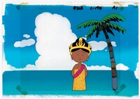 「まるちゃん南の島へ行く」の巻（後編）のセル画。(c)さくらプロダクション/日本アニメーション