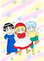 「赤ずきんチャチャ」の原画。(c)彩花みん/集英社