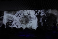 「ジオラマ『巨人大戦』」上映の様子。