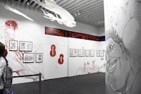 「進撃の巨人展FINAL」の様子。