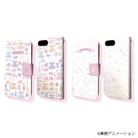 グラフアートデザインの手帳型スマートフォンケース。