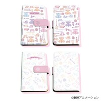 グラフアートデザインの手帳型スマートフォンケース。