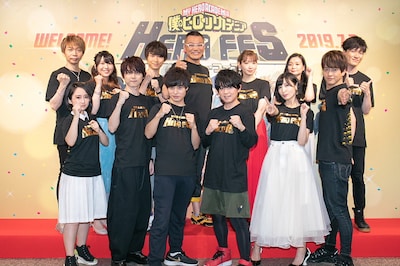 上段左から諏訪部順一、安野希世乃、上村祐翔、三宅健太、井上麻里奈、広橋涼、畠中祐。下段左から悠木碧、梶裕貴、岡本信彦、山下大輝、佐倉綾音、石川界人。