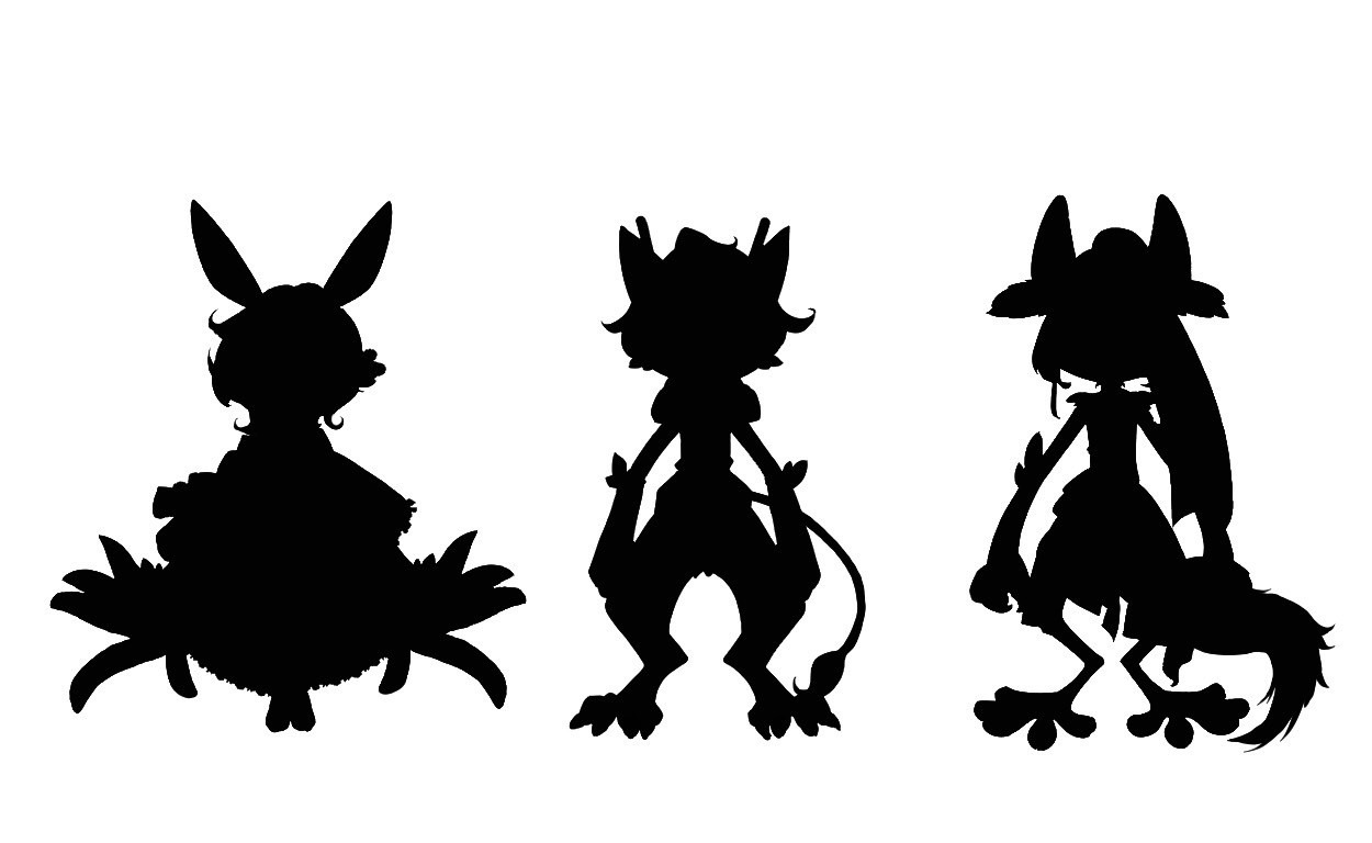 悠木がキャラクター原案をつとめる獣人のシルエット。