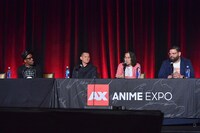 「Anime Expo 2019」で行われたトークイベントの様子。「Levius」の制作を手がけるポリゴン・ピクチュアズ代表取締役の塩田周三（左から3番目）も参加した。