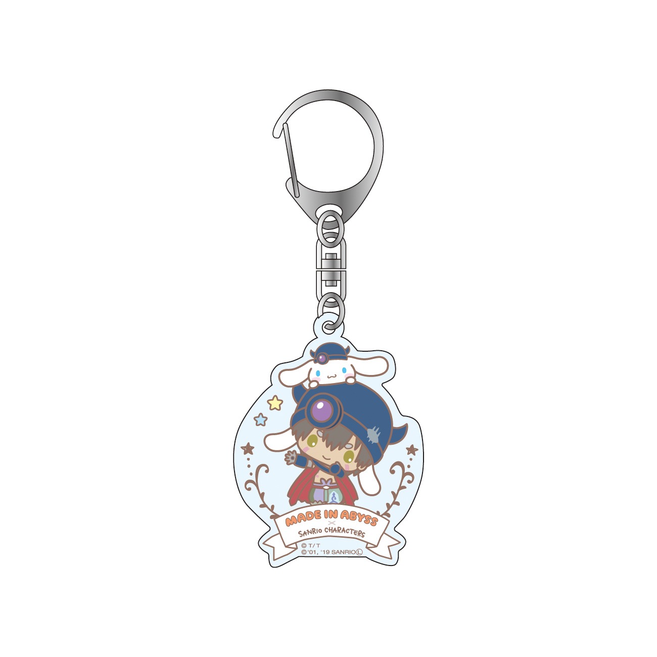 「サンリオキャラクターズの祝福を受けた探窟隊セット」のアクリルキーホルダー。