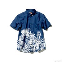 「STRICT-G×PAIKAJI ボタンダウン アロハシャツ ジャングリスト柄 ガンダム」