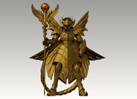 蛇遣座の黄金聖衣のイメージ。