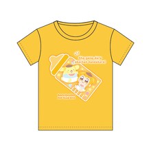 「ポプテピピック×サンリオキャラクターズ」のシリーズで展開する「Sho-gane-daroセット」のTシャツ。