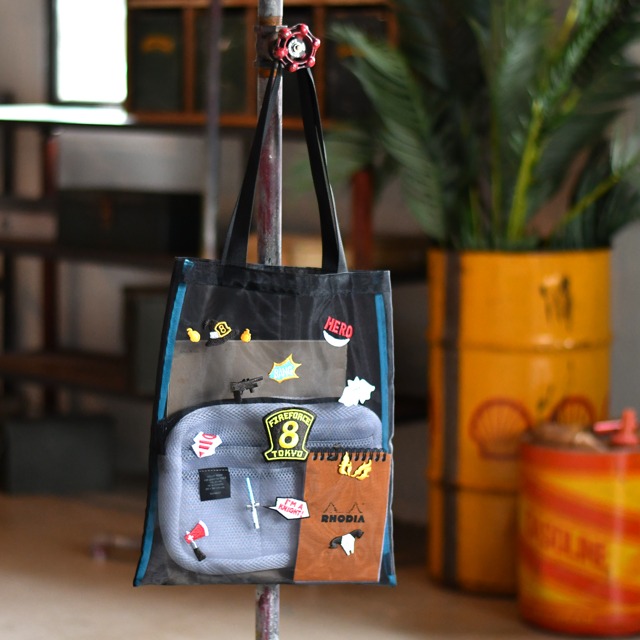 「刺繍メッシュトート」