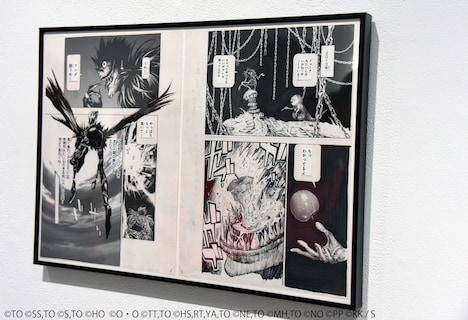 「画業30周年記念 小畑健展 NEVER COMPLETE」に展示されている「DEATH NOTE」の新作読み切り。