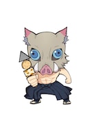 嘴平伊之助の描き下ろしイラスト。