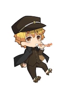 我妻善逸の描き下ろしイラスト。