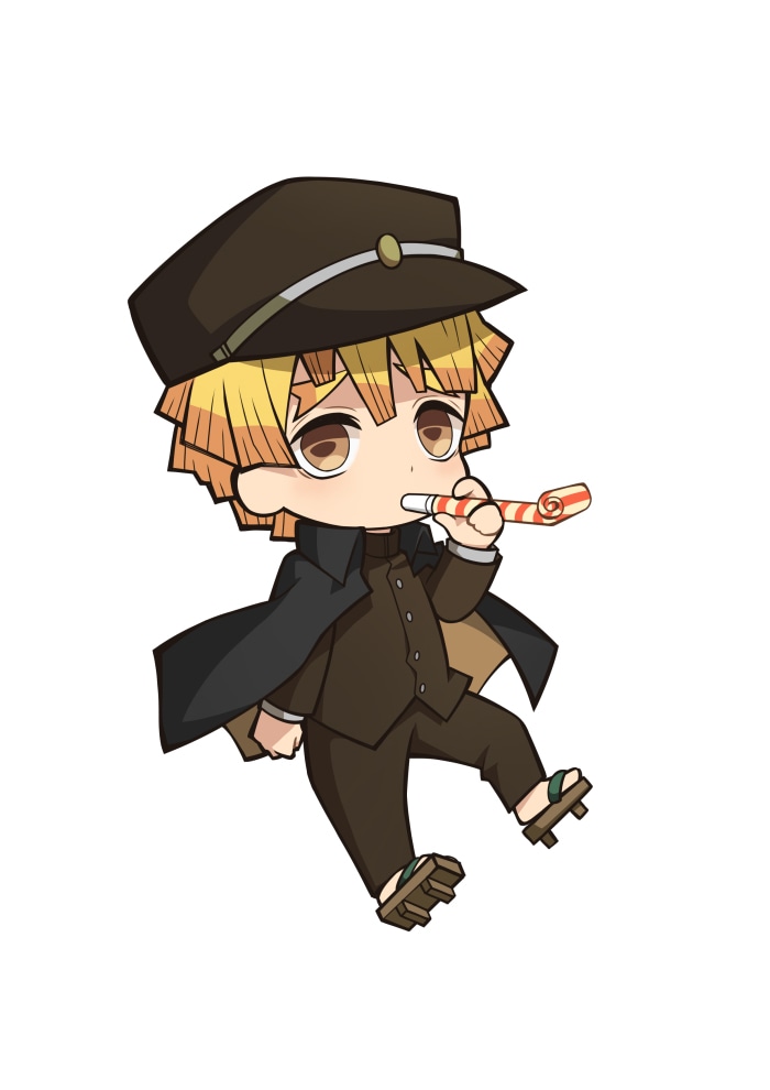 我妻善逸の描き下ろしイラスト。
