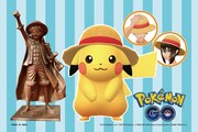 「ONE PIECE」と「Pokemon GO」のコラボビジュアル。