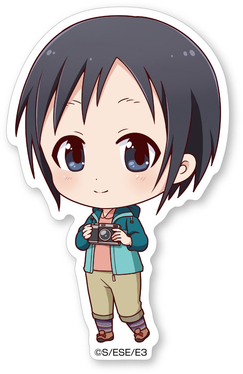 「『ヤマノススメ サードシーズン』バーベキューパーティーin山の日」で販売される「SDステッカー」。