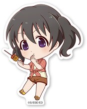 「『ヤマノススメ サードシーズン』バーベキューパーティーin山の日」で販売される「SDステッカー」。
