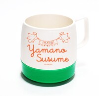 「『ヤマノススメ サードシーズン』バーベキューパーティーin山の日」で販売される「DINEX マグカップ」。