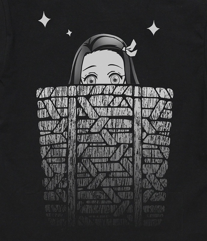 「籠の中の禰豆子 Tシャツ」背面の図柄。