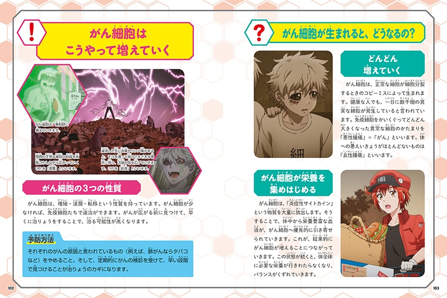 「からだのしくみを学べる！はたらく細胞 人体のふしぎ図鑑」より。