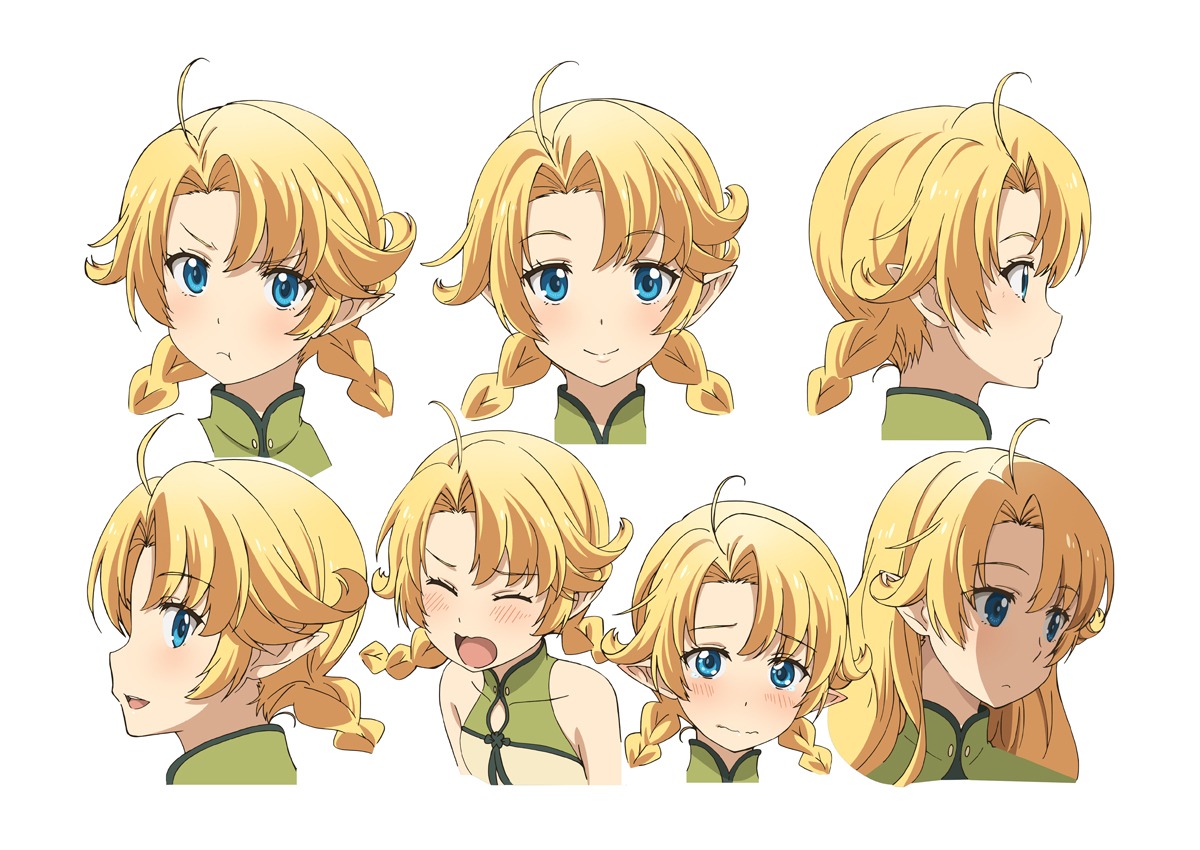 ユーノ（CV：小澤亜李）のキャラクターデザイン・表情。