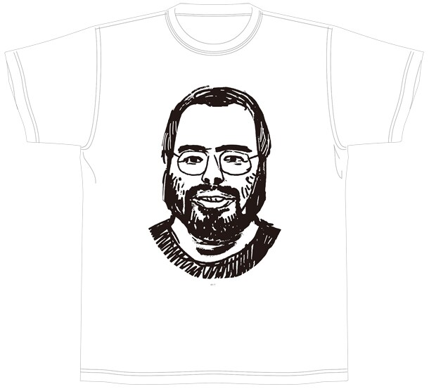 「度し難いつくし先生自画像Tシャツ」