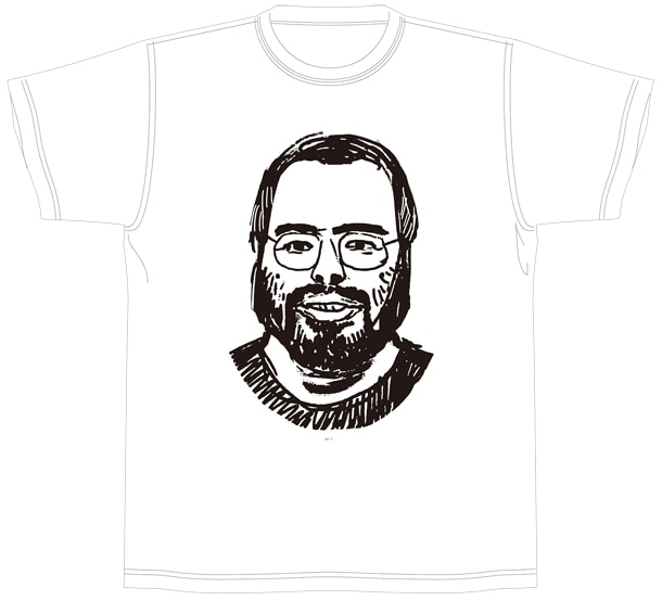 「度し難いつくし先生自画像Tシャツ」