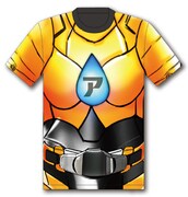 「アロンアルフアイター！」キャンペーンでプレゼントされる「瞬間変身Tシャツ」。