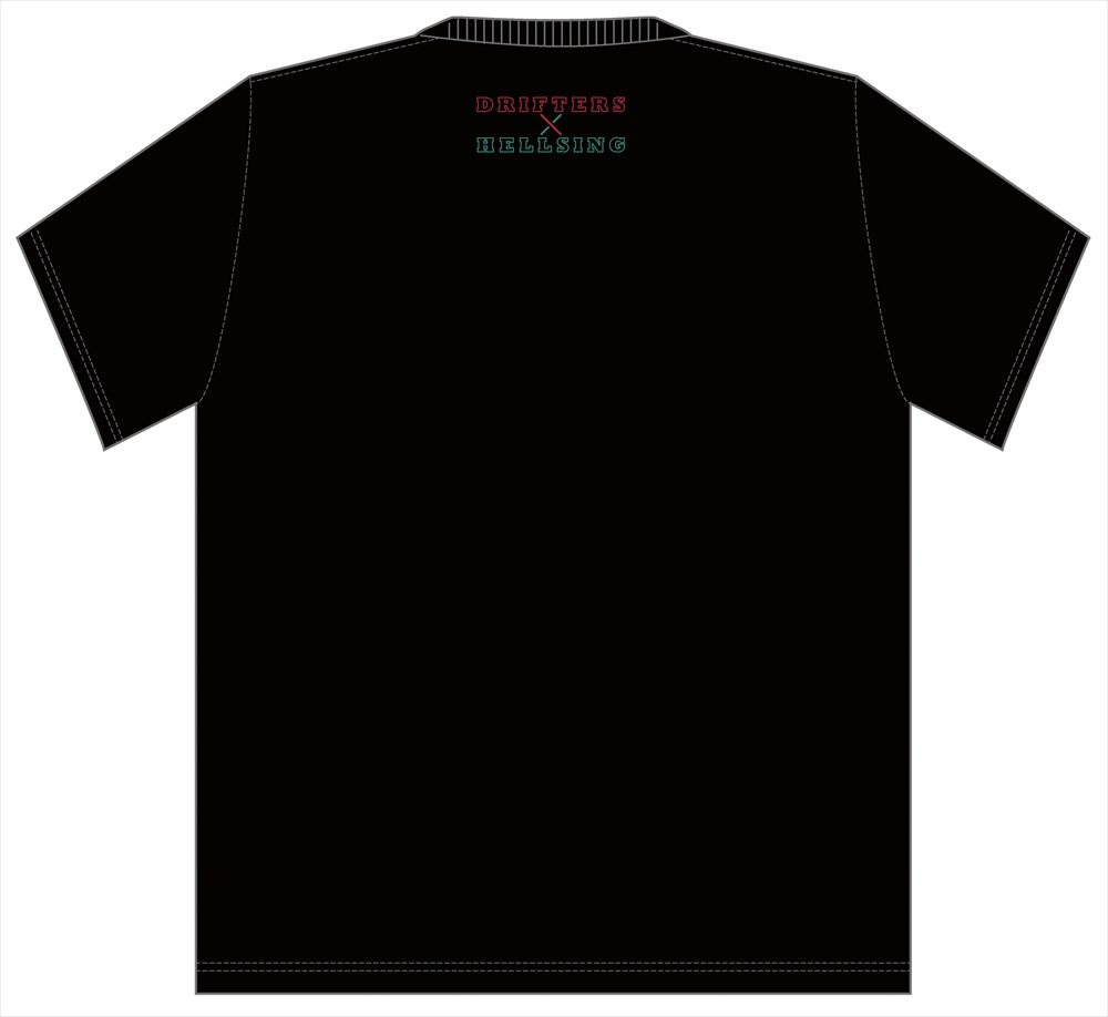 「『ドリフターズ』×『ヘルシング』コラボTシャツ（ウラ）」