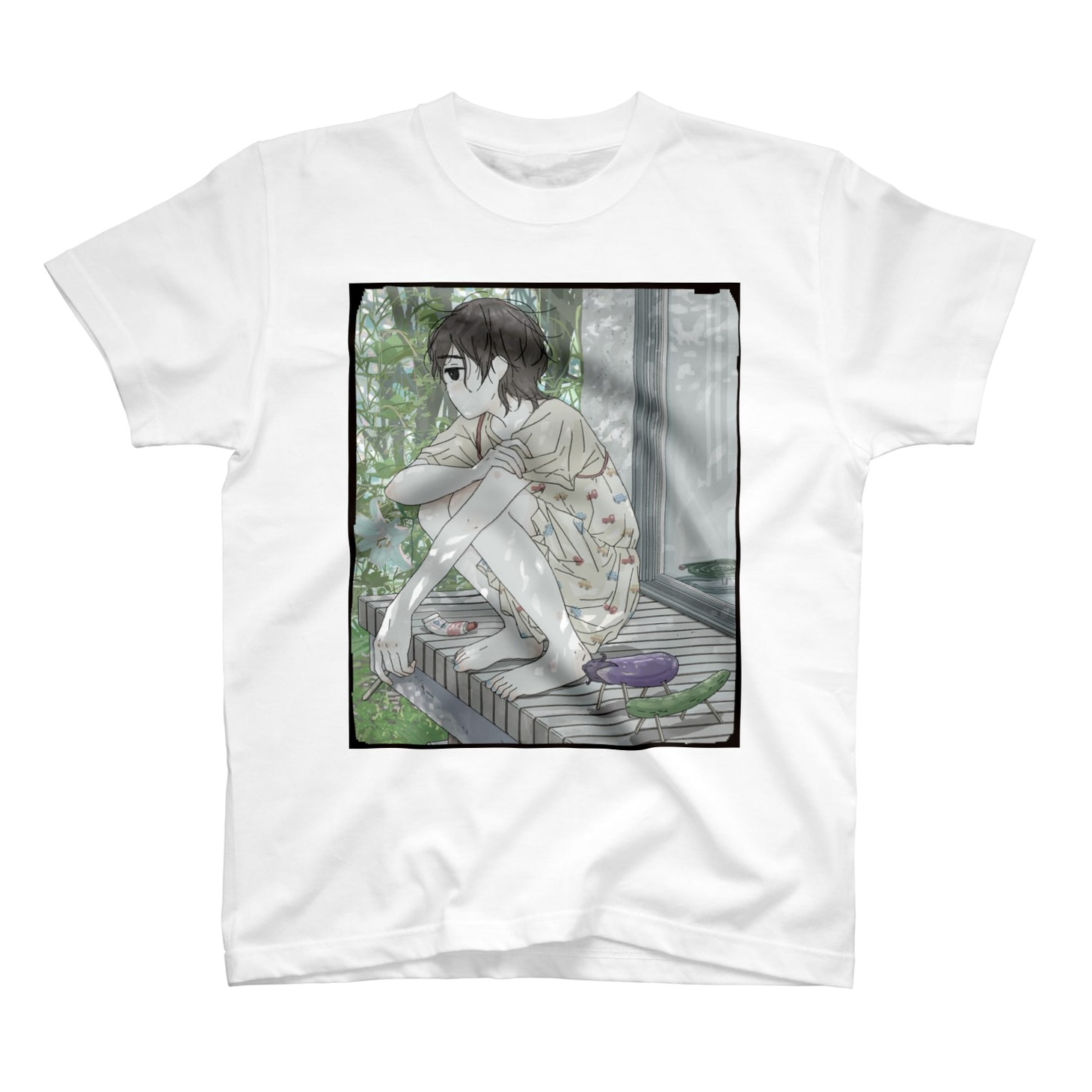 大島智子の描き下ろしTシャツ。