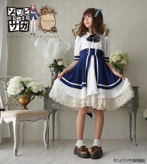 「源さくら制服風ワンピース」着用イメージ