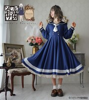 「紺野純子制服風ワンピース」着用イメージ