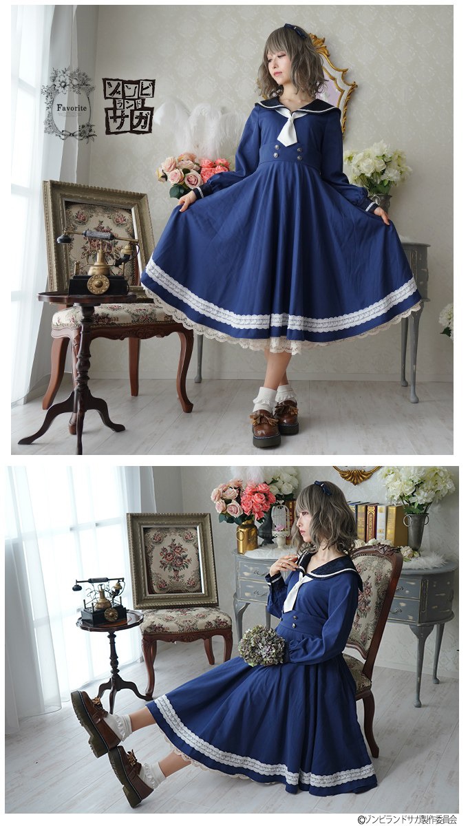「紺野純子制服風ワンピース」着用イメージ