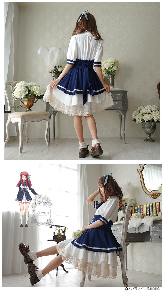 「源さくら制服風ワンピース」着用イメージ