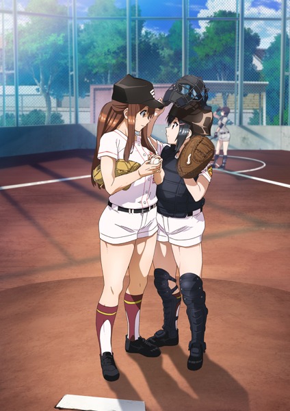 TVアニメ「球詠（たまよみ）」ティザービジュアル。左から武田詠深、山崎珠姫。