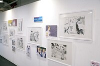 「テニスの王子様」の展示コーナー。