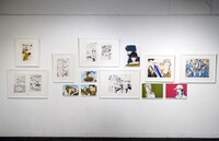 「テニスの王子様」の展示コーナー。