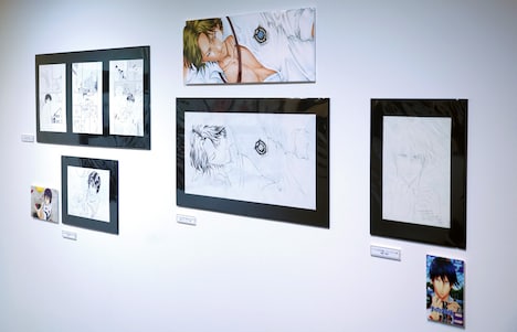 「テニスの王子様」の展示コーナー。