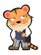 ビルのミニキャラクタ―イラスト。